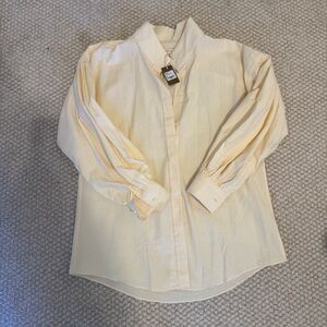 ANN MASHBURN Yellow Button Down Shirt
